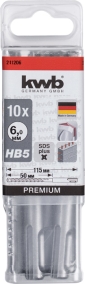  KWB 49241206 10 burgija SDS-Plus 6 x 115 HB5 za beton (KWB 49241206)