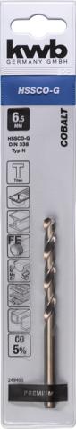  KWB 49249465 HSS-Co Cobalt Twist burgija 6,5 mm (KWB 49249465)