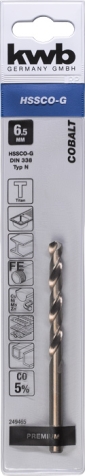  KWB 49249465 HSS-Co Cobalt Twist burgija 6,5 mm (KWB 49249465)