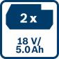 Bosch GSR 18V-60 C akumulatorska bušilica-odvrtač, 2x5.0Ah, u L-Boxx (06019G1100)