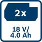 Bosch GDR 18V-200 C Akumulatorski udarni odvrtač, 2x4.0Ah (06019G4106)