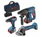 Set akumulatorskih alata Bosch GBH 180-LI + GSR 18V-50 + GWS 180-LI, 2x5.0Ah (0615990M32)