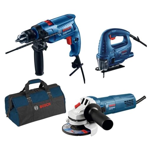 Set električnih alata Bosch GSB 550 + GWS 750-125 + GST 700 (0615990M3L)