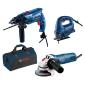 Set električnih alata Bosch GSB 550 + GWS 750-125 + GST 700 (0615990M3L)