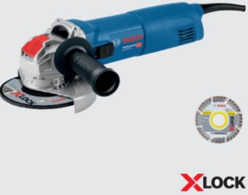 Bosch GWX 14-125 Ugaona brusilica + X-Lock rezna ploča (06017B7001)