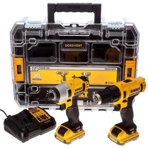 DeWalt DCK211D2T Akumulatorska bušilica-odvijač i udarni odvrtač, 12V, 2x2.0Ah (DCK211D2T)