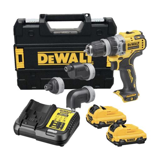 DeWalt DCD703L2T 12V XR akumulatorska bušilica - odvrtač sa izmenjivim glavama, 2 x 3.0Ah (DCD703L2T)