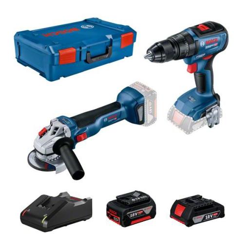Bosch Set akumulatorskog alata GSB 18V-50 + GWS 18V-10, 1x2,0 Ah + 1x5,0 Ah + XL Boxx kofer, 0615990M9K (0615990M9K)