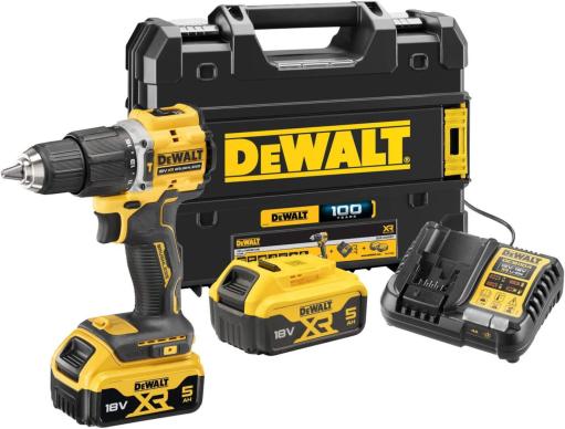 DeWalt DCD100YP2T aku udarna bušilica - odvrtač, 2x5.0Ah, 18V (DCD100YP2T)