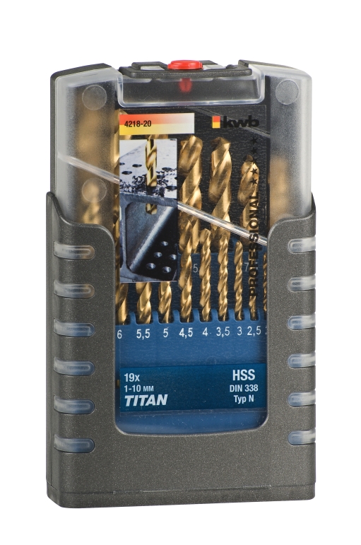  KWB 49421820 Titan HSS set burgija 1-10 19/1 | za metal, DIN 338 (KWB 49421820)