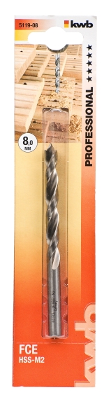  KWB 49511908 HSS-M2 burgija za tvrdo drvo 8, FCE, Energy Saving