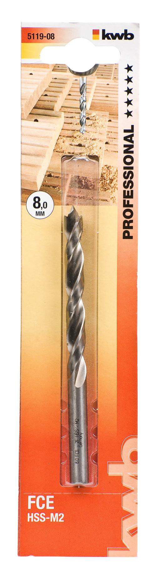  KWB 49511908 HSS-M2 burgija za tvrdo drvo 8, FCE, Energy Saving (KWB 49511908)