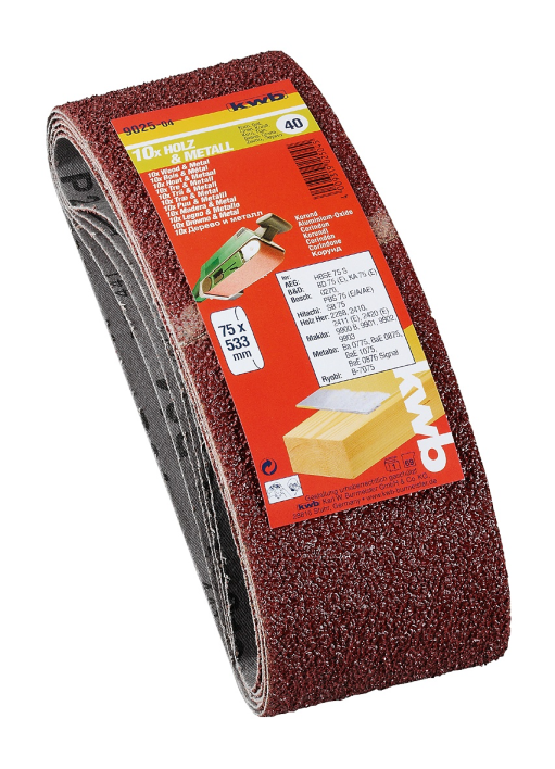  KWB 49902515 Trakasti brusni papir 75x533 GR150 10/1 | drvo-metal, alu-oksid (KWB 49902515)