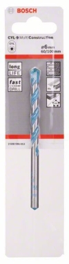Višenamenska burgija CYL-9 Multi Construction Bosch 2608596053, 6 x 60 x 100 mm, d 5,5 mm