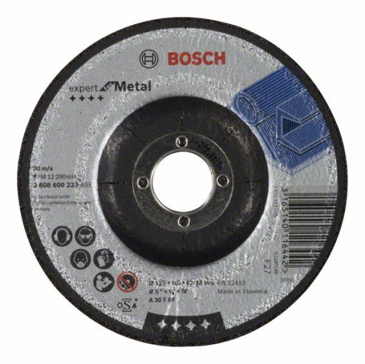 Brusna ploča ispupčena Expert for Metal Bosch 2608600223, A 30 T BF, 125 mm, 6,0 mm (2608600223)