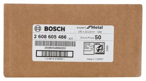 Brusni fiber disk R444, Expert for Metal Bosch 2608605486, Prečnik 180 mm; granulacija 60 (2608605486)