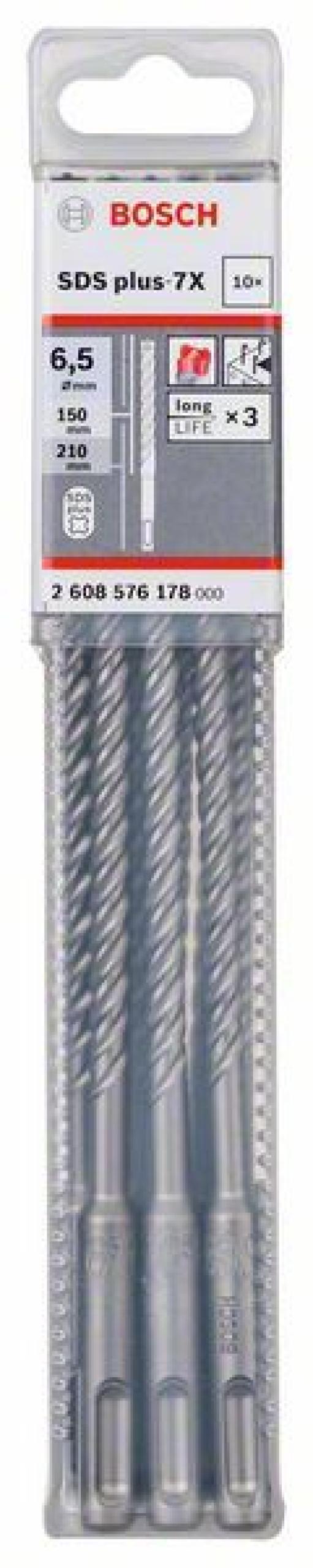 Hamer burgija SDS plus-7X Bosch 2608576178, 6,5 x 150 x 215 mm, 1 komad (2608576178.)