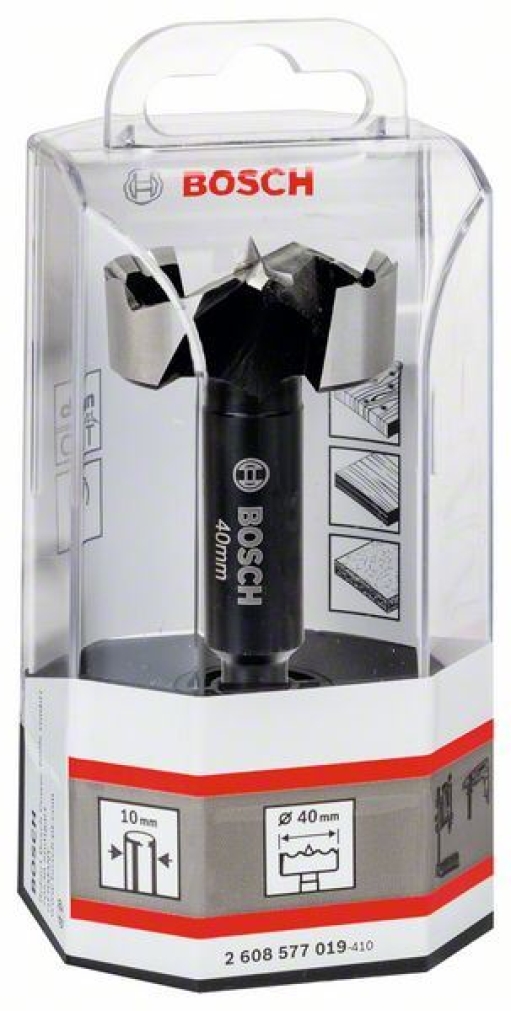 Čeona burgija za klap šarke 40 mm Bosch 2608577019, 40 x 90 mm, d 10 mm, sa zubima (2608577019)