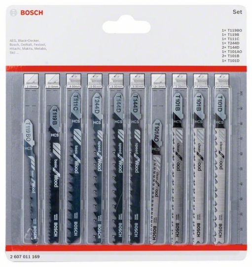 List ubodne testere set 10 komada Wood Bosch 2607011169 (2607011169)