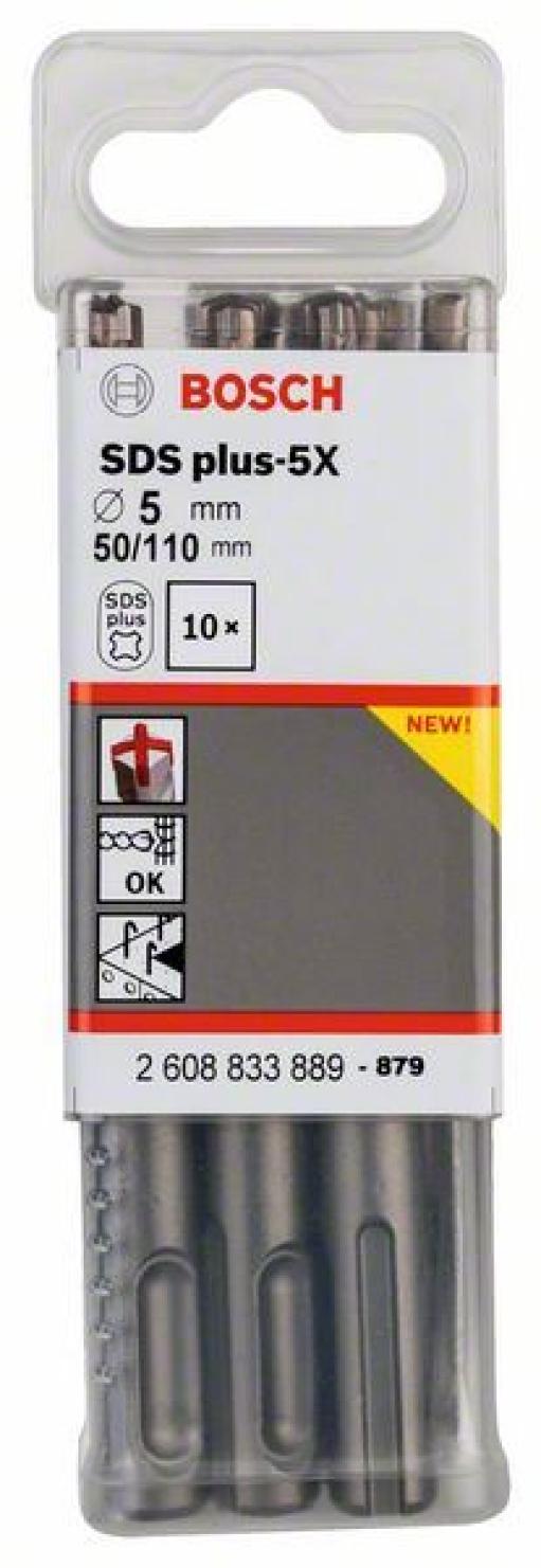 Hamer burgija SDS plus-5X Bosch 2608833889, 5 x 50 x 110 mm, 1 komad (2608833889.)