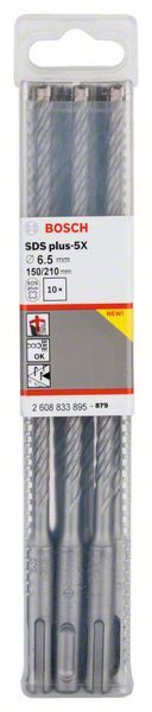 Hamer burgija SDS plus-5X Bosch 2608833895, 6,5 x 150 x 210 mm, 1 komad (2608833895.)