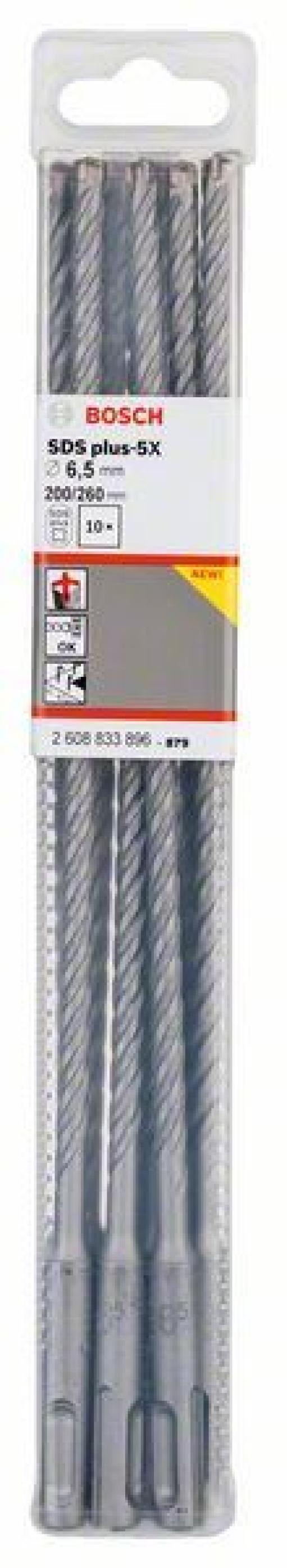 Hamer burgija SDS plus-5X Bosch 2608833896, 6,5 x 200 x 260 mm, 1 komad (2608833896.)