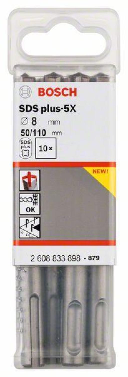Hamer burgija SDS plus-5X Bosch 2608833898, 8 x 50 x 110 mm, 1 komad (2608833898.)