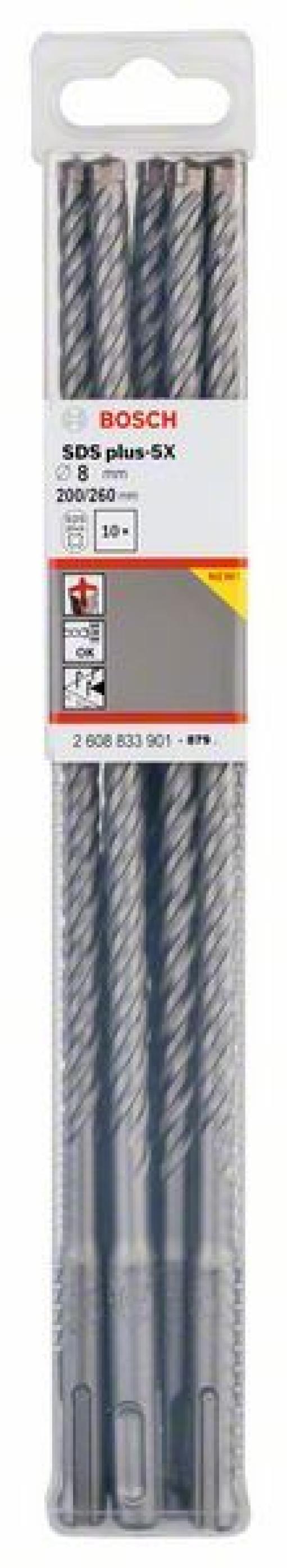 Hamer burgija SDS plus-5X Bosch 2608833901, 8 x 200 x 260 mm, 1 komad (2608833901.)