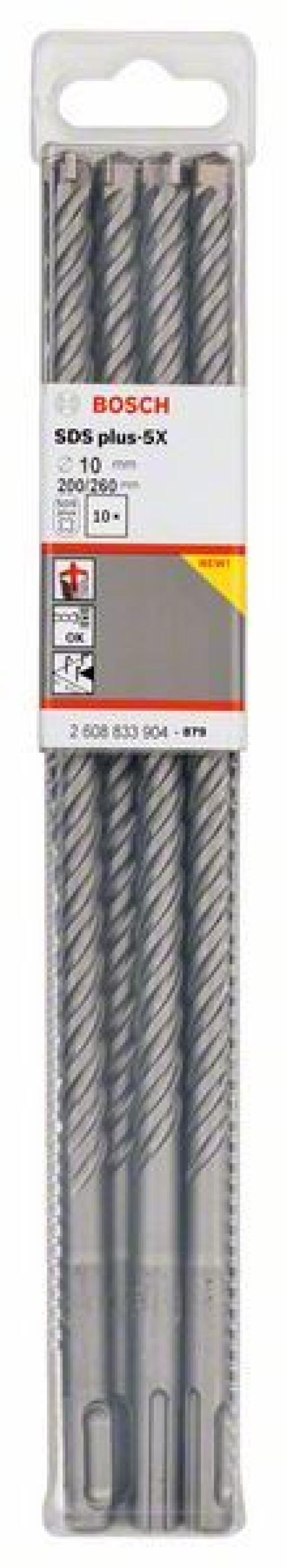 Hamer burgija SDS plus-5X Bosch 2608833904, 10 x 200 x 260 mm, jedan komad (2608833904.)