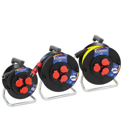 Commel kablovska motalica sa 40m kabla na plastičnom bubnju 280mm H05RR-F 3G2,5 C0982 (C0982)
