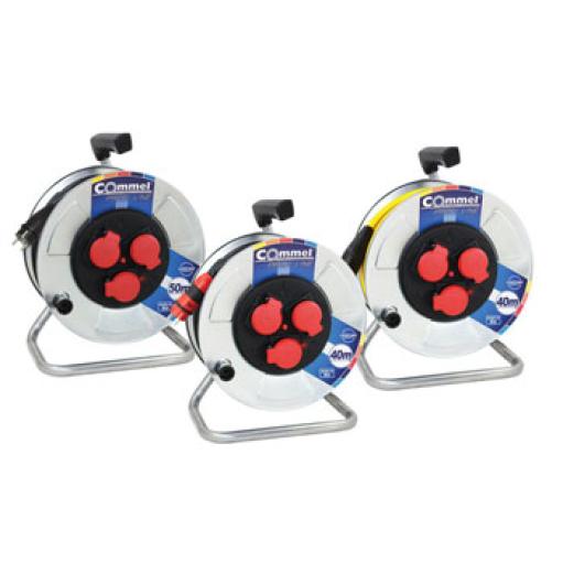 Commel kablovska motalica sa 25m kabla na metalnom bubnju 280mm H05RR-F 3G2,5 C0928 (C0928)