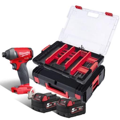Milwaukee aku odvijač udarni 1/4” 18V 5Ah M18 FID-502XA 4933464254 (MIL 4933464254)