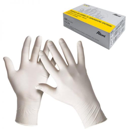 Loon - jednokratne puderisane lateks rukavice, pak. 1/100 (R-J001)