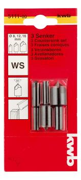 KWB 49511100 Set upuštača WS 8/12/16, 3/1, 90 stepeni, 1 sečivo