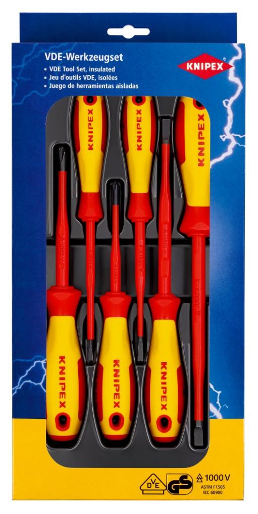 Knipex set izolovanih odvijača 1000V 6 delova 00 20 12 V02 (00 20 12 V02)
