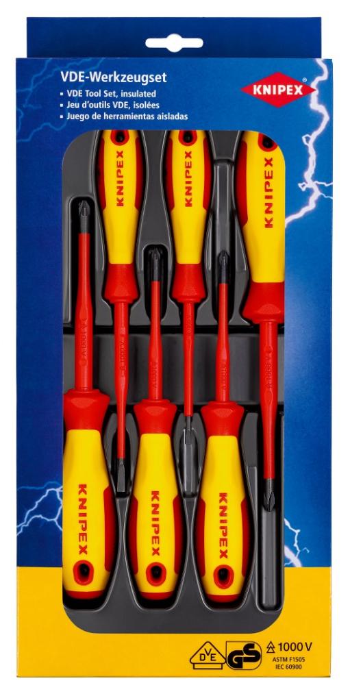 Knipex set izolovanih odvijača 1000V 6 delova 00 20 12 V04 (00 20 12 V04)