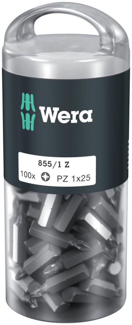 Wera 1x 855/1 Z DIY 100 bit, PZ 1 x 25 mm, 100 komada, 05072443001 (WERA 072443)