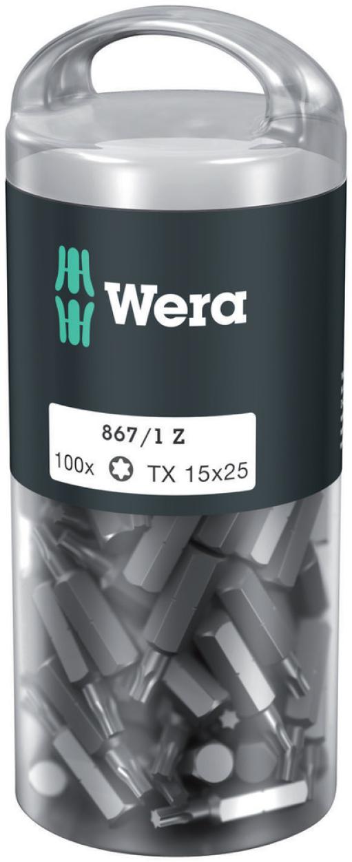 Wera 1x 867/1 TORX® DIY 100 bitovi, TX 15 x 25 mm, 100 komada, 05072447001 (WERA 072447)