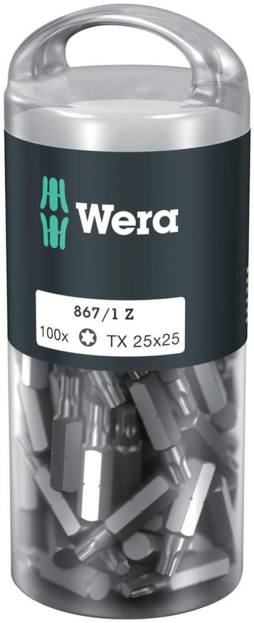 Wera 1x 867/1 TORX® DIY 100 bitovi, TX 25 x 25 mm, 100 komada, 05072449001 (WERA 072449)